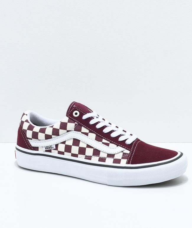 red and black checkered old skool vans
